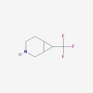 molecular formula C7H10F3N B3323986 7-(三氟甲基)-3-氮杂双环[4.1.0]庚烷 CAS No. 1780746-82-8