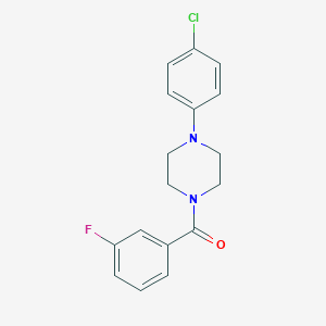 molecular formula C17H16ClFN2O B332399 1-(4-Chlorophenyl)-4-(3-fluorobenzoyl)piperazine 