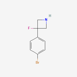 molecular formula C9H9BrFN B3323992 3-(4-Bromophenyl)-3-fluoroazetidine CAS No. 1780825-67-3