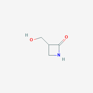molecular formula C4H7NO2 B3324036 3-(羟甲基)氮杂环丁-2-酮 CAS No. 1781802-55-8