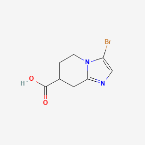 molecular formula C8H9BrN2O2 B3324044 3-Bromo-5,6,7,8-tetrahydroimidazo[1,2-a]pyridine-7-carboxylic acid CAS No. 1782444-66-9