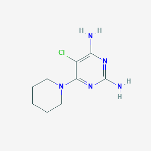 molecular formula C9H14ClN5 B3324054 5-Chloro-6-piperidin-1-ylpyrimidine-2,4-diamine CAS No. 1784008-01-0