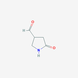molecular formula C5H7NO2 B3324058 5-Oxopyrrolidine-3-carbaldehyde CAS No. 1784486-20-9