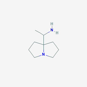 molecular formula C9H18N2 B3324084 1-(tetrahydro-1H-pyrrolizin-7a(5H)-yl)ethan-1-amine CAS No. 1788873-45-9