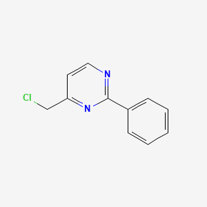 molecular formula C11H9ClN2 B3324098 4-(Chloromethyl)-2-phenylpyrimidine CAS No. 179260-80-1
