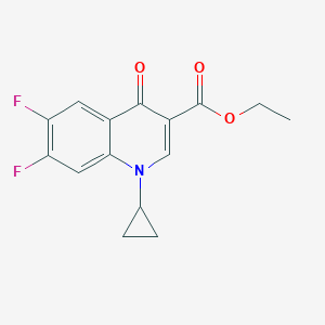 molecular formula C15H13F2NO3 B033241 Ethyl 1-cyclopropyl-6,7-difluoro-4-oxo-1,4-dihydroquinoline-3-carboxylate CAS No. 98349-25-8