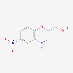molecular formula C9H10N2O4 B3324108 (R)-(6-Nitro-3,4-dihydro-2H-benzo[b][1,4]oxazin-2-yl)methanol CAS No. 1799541-28-8