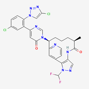 molecular formula C28H23Cl2F2N9O2 B3324122 米尔维仙 CAS No. 1802425-99-5