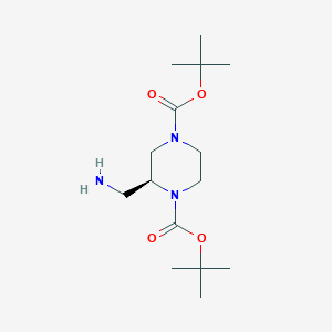 Di-tert-butyl (S)-2-(aminomethyl)piperazine-1,4-dicarboxylate
