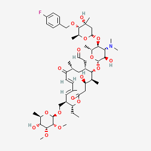 molecular formula C53H82FNO17 B3324188 4''-(p-Fluorobenzyl)tylosin A CAS No. 1809266-03-2