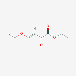 molecular formula C9H14O4 B3324218 3-Pentenoicacid,4-ethoxy-2-oxo-,ethylester CAS No. 181512-62-9