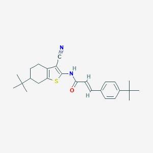 molecular formula C26H32N2OS B332422 N-(6-tert-butyl-3-cyano-4,5,6,7-tetrahydro-1-benzothien-2-yl)-3-(4-tert-butylphenyl)acrylamide 