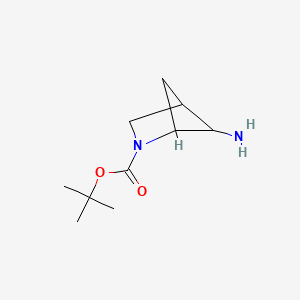 molecular formula C10H18N2O2 B3324251 Tert-butyl 5-amino-2-azabicyclo[2.1.1]hexane-2-carboxylate CAS No. 1817790-73-0