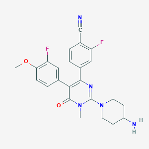 molecular formula C24H23F2N5O2 B3324279 Pulrodemstat CAS No. 1821307-10-1
