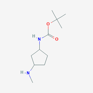 molecular formula C11H22N2O2 B3324280 tert-Butyl N-[(1S,3R)-3-(methylamino)cyclopentyl]carbamate CAS No. 1821739-64-3