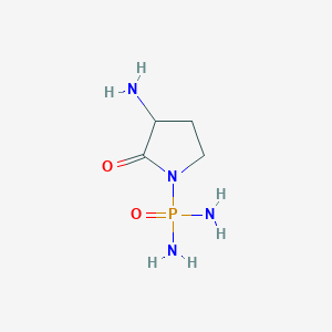 molecular formula C4H11N4O2P B3324295 3-Amino-1-(diaminophosphoryl)pyrrolidin-2-one CAS No. 1822543-82-7