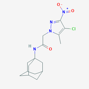 molecular formula C16H21ClN4O3 B332430 N-(1-adamantyl)-2-{4-chloro-3-nitro-5-methyl-1H-pyrazol-1-yl}acetamide 