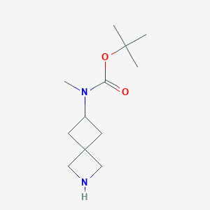 molecular formula C12H22N2O2 B3324312 tert-Butyl N-{2-azaspiro[3.3]heptan-6-yl}-N-methylcarbamate CAS No. 1824279-25-5