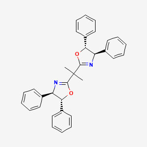 molecular formula C33H30N2O2 B3324359 (4R,4'R,5R,5'R)-2,2'-(Propane-2,2-diyl)bis(4,5-diphenyl-4,5-dihydrooxazole) CAS No. 183072-30-2