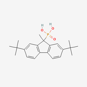 molecular formula C22H29O3P B3324399 (2,7-Di-tert-butyl-9-methyl-9H-fluorene-9-yl)phosphonic acid CAS No. 1845693-93-7