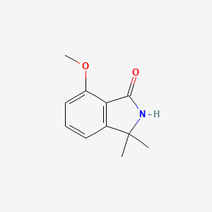 molecular formula C11H13NO2 B3324414 7-Methoxy-3,3-dimethylisoindolin-1-one CAS No. 184906-30-7
