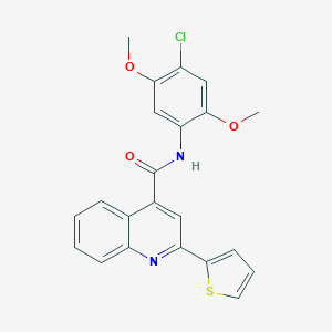 molecular formula C22H17ClN2O3S B332442 N-(4-chloro-2,5-dimethoxyphenyl)-2-(2-thienyl)-4-quinolinecarboxamide 