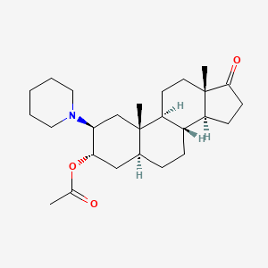 molecular formula C26H41NO3 B3324462 DES(1-methylpiperidinium)-17-oxo vecuronium CAS No. 18668-29-6