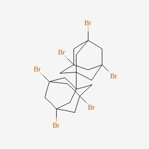 molecular formula C20H24Br6 B3324470 1,3,5-Tribromo-7-(3,5,7-tribromo-1-adamantyl)adamantane CAS No. 1870882-71-5