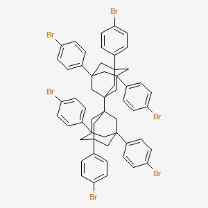 molecular formula C56H48Br6 B3324474 1,1'-Bitricyclo[3.3.1.13,7]decane, 3,3',5,5',7,7'-hexakis(4-bromophenyl)- CAS No. 1870882-73-7