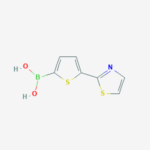 molecular formula C7H6BNO2S2 B3324481 (5-(Thiazol-2-yl)thiophen-2-yl)boronic acid CAS No. 1872434-79-1