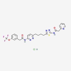 molecular formula C26H25ClF3N7O3S B3324489 Telaglenastat hydrochloride CAS No. 1874231-60-3