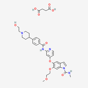 molecular formula C36H43N5O10 B3324503 Unii-yrz52NF9Y4 CAS No. 1879965-80-6