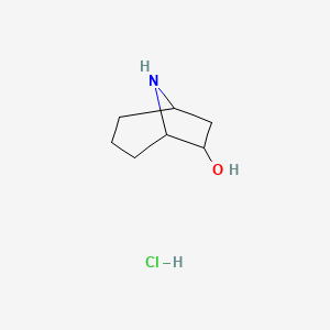 molecular formula C7H14ClNO B3324510 8-氮杂双环[3.2.1]辛烷-6-醇盐酸盐 CAS No. 1881275-80-4