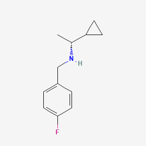 molecular formula C12H16FN B3324550 (R)-1-cyclopropyl-N-(4-fluorobenzyl)ethanamine CAS No. 1889287-56-2