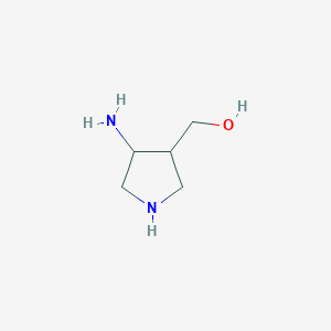 molecular formula C5H12N2O B3324576 rel-((3R,4S)-4-Aminopyrrolidin-3-yl)methanol CAS No. 1903985-04-5