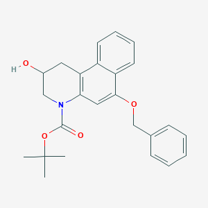 molecular formula C25H27NO4 B3324612 叔丁基-6-(苄氧基)-2-羟基-2,3-二氢苯并[f]喹啉-4(1H)-羧酸酯 CAS No. 191732-57-7
