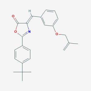 molecular formula C24H25NO3 B332462 2-(4-tert-butylphenyl)-4-{3-[(2-methyl-2-propenyl)oxy]benzylidene}-1,3-oxazol-5(4H)-one 