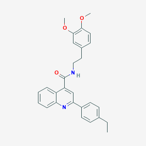 molecular formula C28H28N2O3 B332463 N-[2-(3,4-dimethoxyphenyl)ethyl]-2-(4-ethylphenyl)quinoline-4-carboxamide 