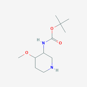 molecular formula C11H22N2O3 B3324639 tert-butyl N-(4-methoxypiperidin-3-yl)carbamate CAS No. 1932258-39-3