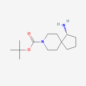 molecular formula C14H26N2O2 B3324650 tert-Butyl (R)-1-amino-8-azaspiro[4.5]decane-8-carboxylate CAS No. 1932311-86-8
