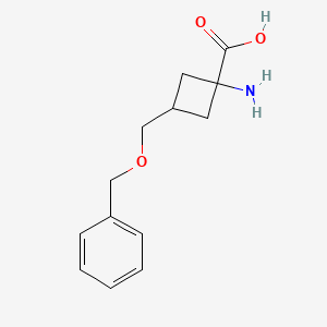 molecular formula C13H17NO3 B3324662 1-Amino-3-[(benzyloxy)methyl]cyclobutane-1-carboxylic acid CAS No. 1932550-05-4