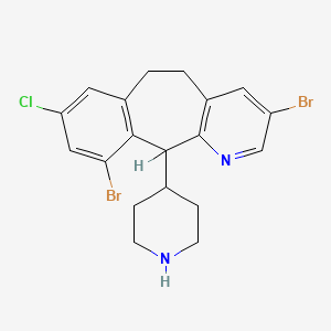 molecular formula C19H19Br2ClN2 B3324664 6,15-Dibromo-13-chloro-2-piperidin-4-yl-4-azatricyclo[9.4.0.03,8]pentadeca-1(11),3(8),4,6,12,14-hexaene CAS No. 193276-49-2