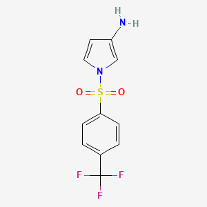molecular formula C11H9F3N2O2S B3324680 1-((4-(Trifluoromethyl)phenyl)sulfonyl)-1H-pyrrol-3-amine CAS No. 1934285-35-4