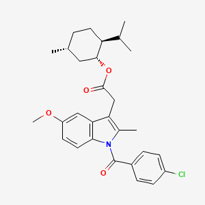 molecular formula C29H34ClNO4 B3324693 1-(4-Chlorobenzoyl)-2-methyl-5-methoxy-1H-indole-3-acetic acid (1R,2S,5R)-2-isopropyl-5-methylcyclohexyl ester CAS No. 193603-94-0