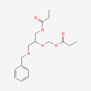 molecular formula C17H24O6 B3324702 3-(Benzyloxy)-2-((propionyloxy)methoxy)propyl propionate CAS No. 194204-51-8