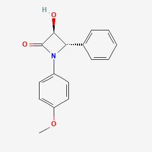 molecular formula C16H15NO3 B3324703 (3S,4S)-3-Hydroxy-1-(4-methoxyphenyl)-4-phenylazetidin-2-one CAS No. 194235-02-4