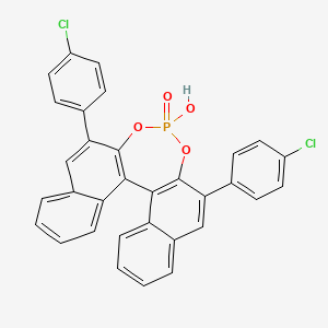 molecular formula C32H19Cl2O4P B3324720 (11bR)-2,6-Bis(4-chlorophenyl)-4-hydroxydinaphtho[2,1-d:1',2'-f][1,3,2]dioxaphosphepine 4-oxide CAS No. 1945966-28-8
