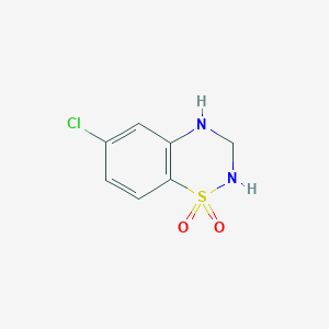 molecular formula C7H7ClN2O2S B3324723 6-Chloro-3,4-dihydro-2H-benzo[e][1,2,4]thiadiazine 1,1-dioxide CAS No. 19477-32-8