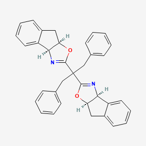 molecular formula C35H30N2O2 B3324744 (3aS,3a'S,8aR,8a'R)-2,2'-(1,3-diphenylpropane-2,2-diyl)bis(3a,8a-dihydro-8H-indeno[1,2-d]oxazole) CAS No. 195703-68-5
