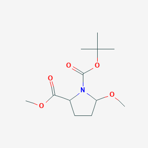 molecular formula C12H21NO5 B3324759 (2S)-1-tert-butyl 2-methyl 5-methoxypyrrolidine-1,2-dicarboxylate CAS No. 195964-54-6